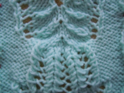 frost flower panel knitting stitch